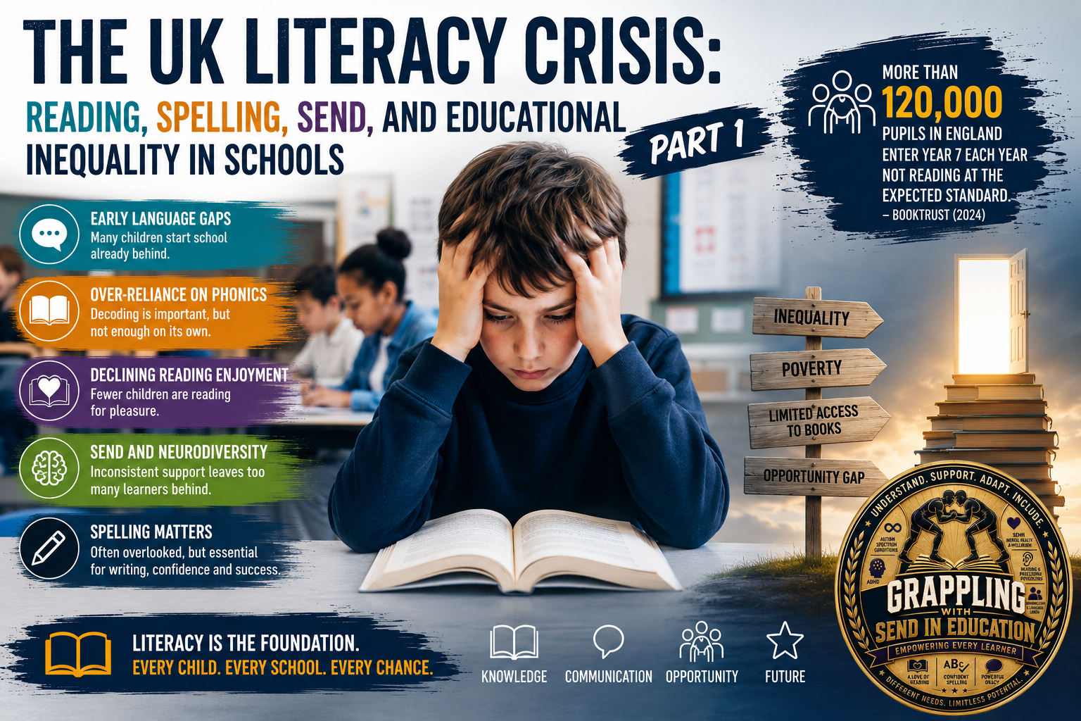 The UK Literacy Crisis Part 1: Reading, Spelling, SEND, and Educational Inequality in Schools