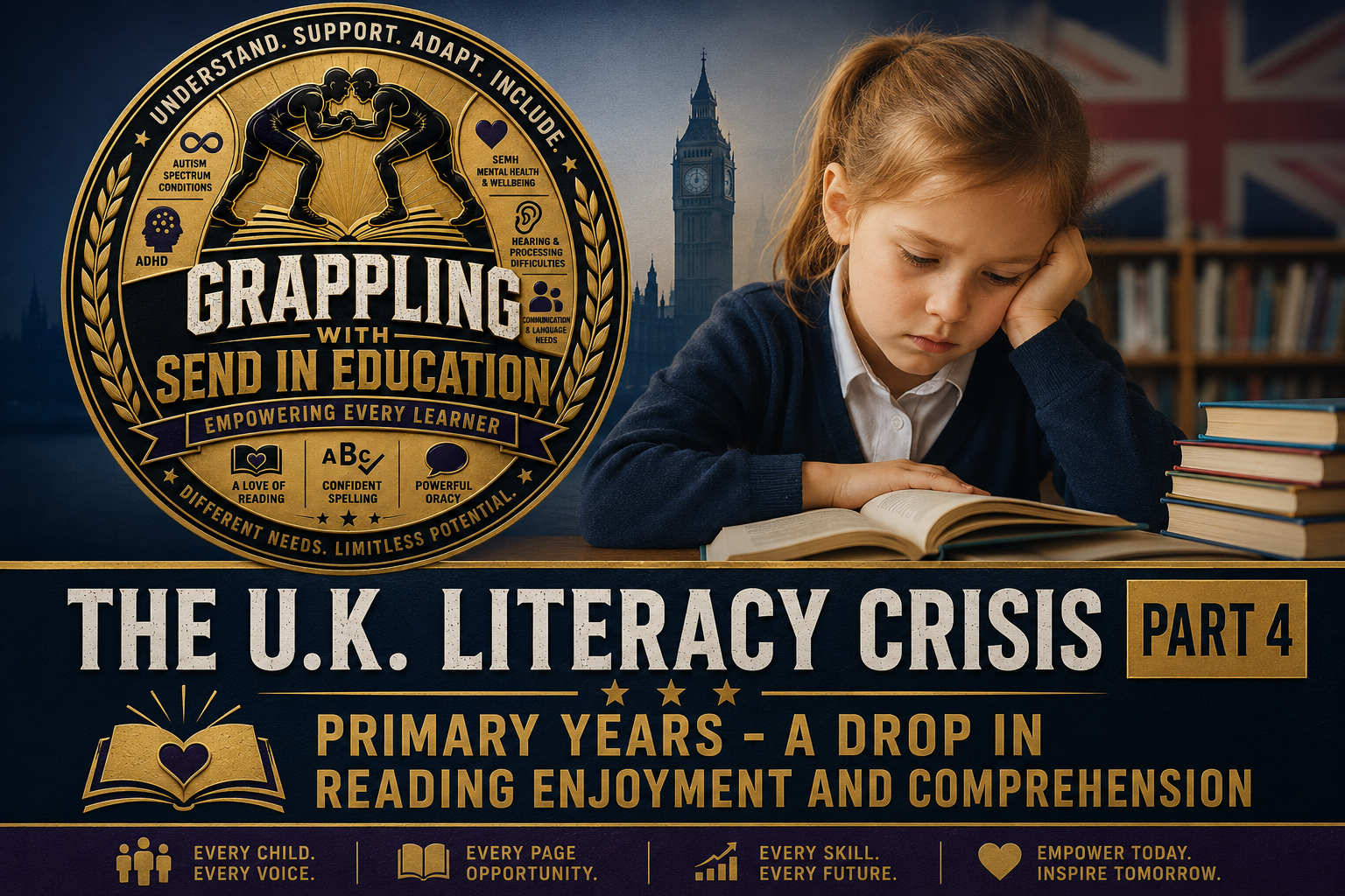 The U.K. Literacy Crisis Part 4: Primary Years – A Drop in Reading Enjoyment and Comprehension